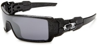 Oakley Men's Oil Rig Iridium Sunglasses,Polished Black Frame/Black Lens,one size