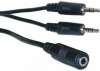 2 x 3.5mm Stereo Male / 3.5mm Stereo Female, 6 inch