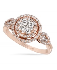 Simply stunning. Le Vian's circle ring, set in 14k rose gold, puts forth a radiant display of round-cut diamonds (5/8 ct. t.w.) for an elegant touch. Size 7.