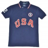 Polo Ralph Lauren Men Custom Fit Big Logo USA Polo T-shirt - Olympic Team London 2012 (L, Navy/red/white)