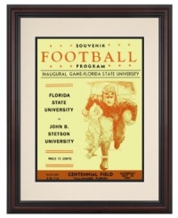 It wasn't a great start, but it was still an historic first game for Florida State. A unique souvenir, this restored cover art from the Seminoles' 1947 debut is matted and beautifully framed in cherry-finished wood for proud alums and college football fans.