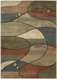 Nourison Interpretations Multi color Contemporary Abstract 2-Feet by 5.9-Feet Polyacrylic Runner Rug