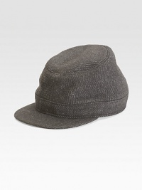 A military-inspired design, finished in textured alpaca wool. Alpaca woolBrim, about 2Dry cleanMade in USA of imported fabric 