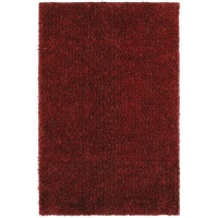 Townhouse Rugs Trendy Ruby Red 5-Feet by 8-Feet Shag Rug