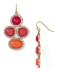 Brighten up your jewel box with these faceted pink stone earrings from Aqua, sure to add a sparkly shot of color.