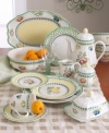 French Garden accessory pieces complement-and complete-the mix-and-match dinnerware and dishes from Villeroy & Boch. In Fleurence, with a pale yellow center and summer fruits around the rim.