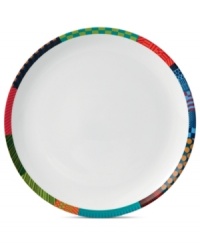 Make your table a masterpiece. Royal Doulton's Paolozzi dinner plate is trimmed with vibrant graphic designs inspired by the work of Sir Eduardo Paolozzi, a pivotal figure in pop art history.