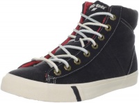 Pro-Keds Men's Royal Plus Hi Washed Twill Sneaker, Black, 10 M US