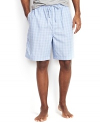 Showcase your seaside style with these plaid pajama shorts from Nautica.