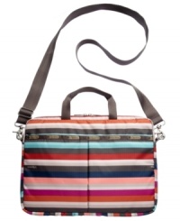 Take along your favorite tech toy in style with this colorful 13 laptop case from LeSportsac. Sturdy handles and convenient crossbody offer instant versatility, while the carefully lined interior keeps your computer safe and secure.