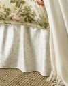 Lauren by Ralph Lauren Bedding; Yorkshire Rose Cream Tonal Vine TWIN Bedskirt