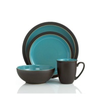 Denby Duets Brown & Turquoise 4-piece Place Setting