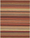 Area Rug 5x8 Rectangle Solid/Striped Burgundy Color - Surya Mystique Rug from RugPal