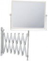 Jerdon J2020C 20/20 Hind Sight Wall Mount Mirror, 4 1/2X Magnification, White and Chrome Finish