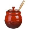 Le Creuset Stoneware 15-Ounce Barbecue Pot with Silicone Brush, Cherry