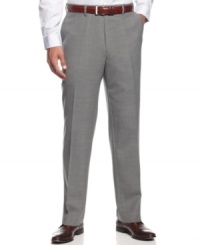 Polish your office look with these crisp flat-front pants from Louis Raphael.