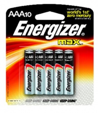 Energizer Max AAA Batteries, 10-Count Batteries