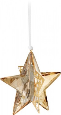 Swarovski Crystal Golden Shadow Christmas Ornament Star