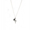 Azuni London Sterling Silver Dagger and Clover Necklace by Azuni