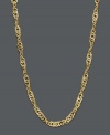 Layer yourself in elegant links. Necklace features an intricate Singapore chain crafted in 14k gold. Approximate length: 24 inches. Approximate width: 1.8 mm.