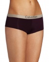 Calvin Klein Women's Metallic Chrome Cheeky Hipster, Plum Secret, Small