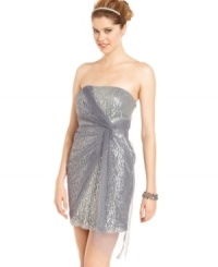 Flirt alert: Jump's dress mixes sparkling sequins with delicate tulle for a special look on your special night!