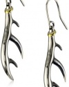 Elizabeth and James Antler Silver and 18k Gold-Plated Drop Earrings