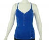 Guess Sleeveless Racer Back Ribbed Shirt Summer Rain L