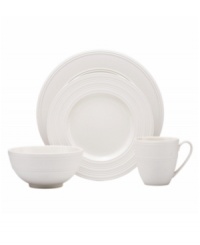 Elegance comes easy with white dinnerware from kate spade new york's Nantucket-inspired Fair Harbor place settings. Durable stoneware in a milky white hue is half glazed, half matte and totally timeless.