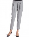 AK Anne Klein Women's Belted Slim Leg Pants