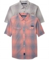 An ombre design give this Sean John classic checkered shirt a modern edge.