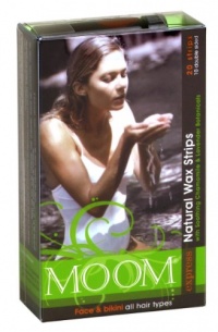 Moom Express Pre Waxed Strips For Face & Bikini, 20 Strip Boxes  (Pack of 2)