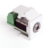 Leviton 40839-SWS QuickPort Snap-In Module with 3.5Mmm Stereo Jack, Female To Screw Terminal, White