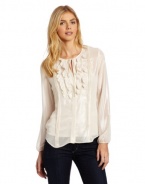 Calvin Klein Jeans Women's Ruffled Woven Shirt