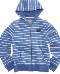 This Epic Threads hoodie has a preppy striped style and super soft comfort.