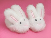 White Bunny Slippers. Fit 18 Dolls like American Girl®