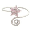 Hawaiian Jewelry Pink CZ Plumeria Flower Toe Ring from Hawaii