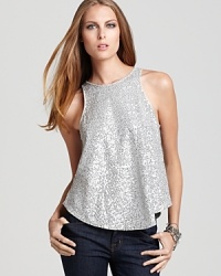 Dazzle them in this gleaming, sequin-lavished Dolce Vita top--it's the festive little top for jazzing up jeans or popping basic black.