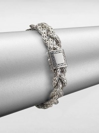 From the Classic Chain Collection. This nature-inspired style from a socially and environmentally responsible brand features intricately designed sterling silver chains in a braided style. Sterling silverLength, about 7.25Push clasp closureImported