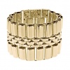 Michael Kors MKJ1887710 Women's Gold Tone Stainless Steel Wide Cuff Bracelet Jewelry