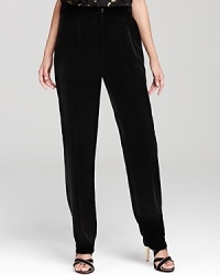 Crafted from luxe-touch velvet, these elegant DIANE von Furstenberg pants feature a classic straight-leg silhouette, perfect for casual or dressy affairs.