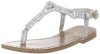 Polo Ralph Lauren Kids Alexa Sandal (Toddler/Little Kid/Big Kid),Silver/White,7 M US Toddler