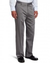 Dockers Men's Never Iron Essential D3 Classic Fit Flat Front Pant, Gravel, 34x32