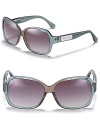 A modern design and luxe detailing defines these fashion-forward frames from MICHAEL Michael Kors.