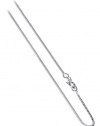 BOX1MM-18 Nickel Free Italian .925 Sterling Silver Sturdy Box Link 1mm Chain Necklace 18