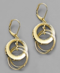 These chic earrings from AK Anne Klein add a touch of fun sophistication to your look. In goldtone mixed metal. Approximate drop: 1-1/2 inches.