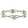 Elegant Double Strand Swarovski Crystal and Stainless Steel Bracelet