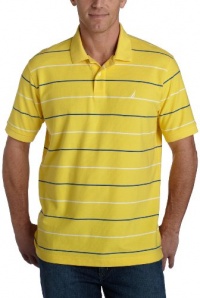 Nautica Men's Stripe Pique Polo