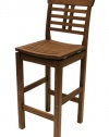 Outdoor Interiors 10030 Eucalyptus Hi Back Bar Chair