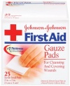 Johnson & Johnson 2 Inch x 2 Inch hospital Grade Gauze Pad, 25 Count (Pack of 2)